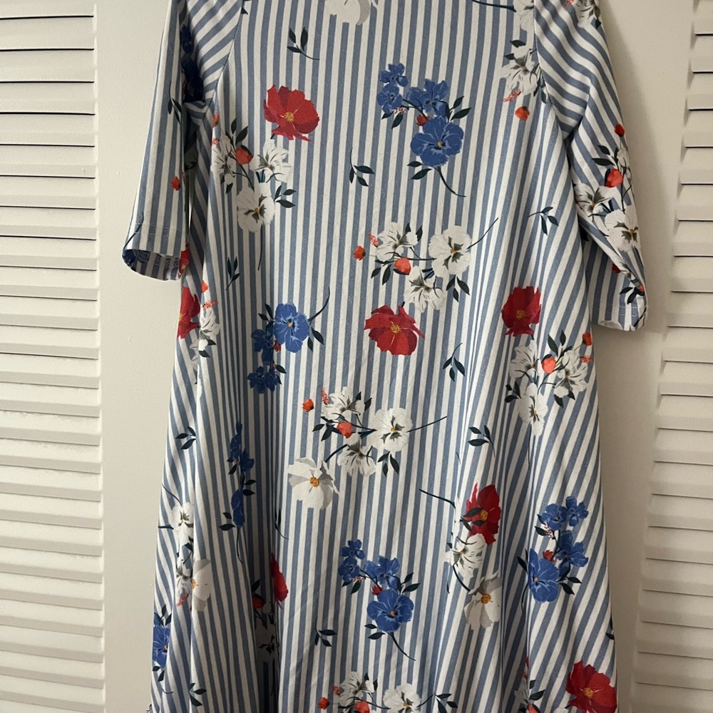Floral Striped Kids Dress